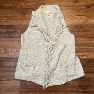 Aritizia Wilfred Free Grey Wool Blend Vest Large Western Minimalist Preppy Boho